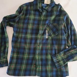 New Arizona Green Blue Plaid Flannel 